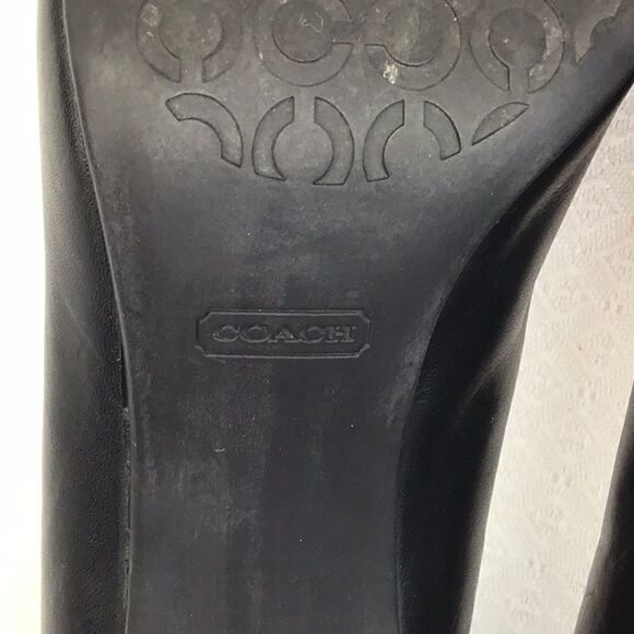 Coach Tatiana Peep Toe Black Heels - Picture 12 of 14